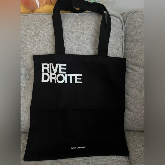 Saint Laurent Rive Droite Black Tote Bag - Picture 1 of 2